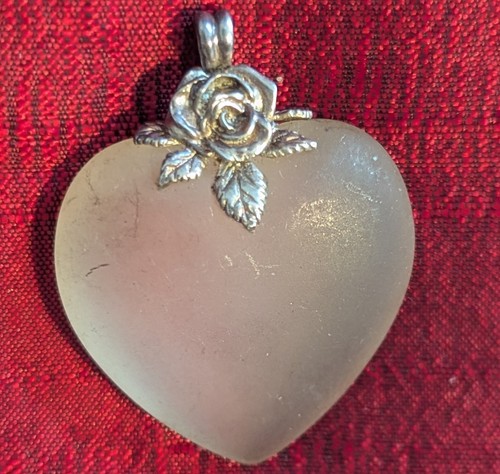 Pendentif coeur pâte verre - coeur, de