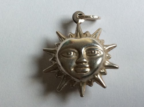 Pendentif argent soleil visage - pendentif,
