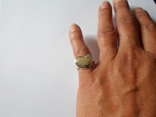 Bague argent massif - en,