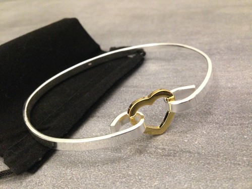 Bracelet coeur argent neuf - bracelet,