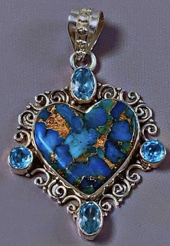 Beau coeur pendentif argent - beau,
