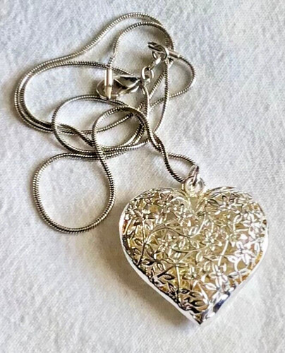 Pendentif coeur argent - coeur, en