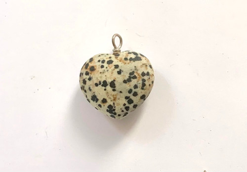 Gros coeur jaspe dalmatien - gros,