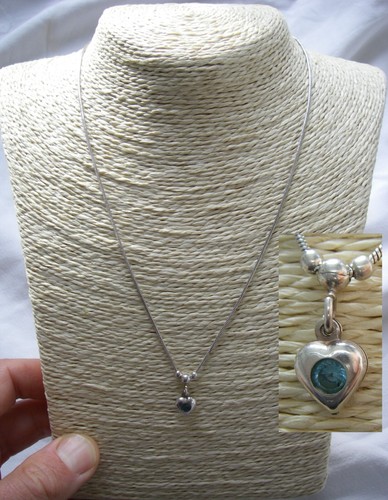 Collier coeur serti - serti,