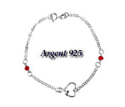 Bracelet argent 925 - , coeur